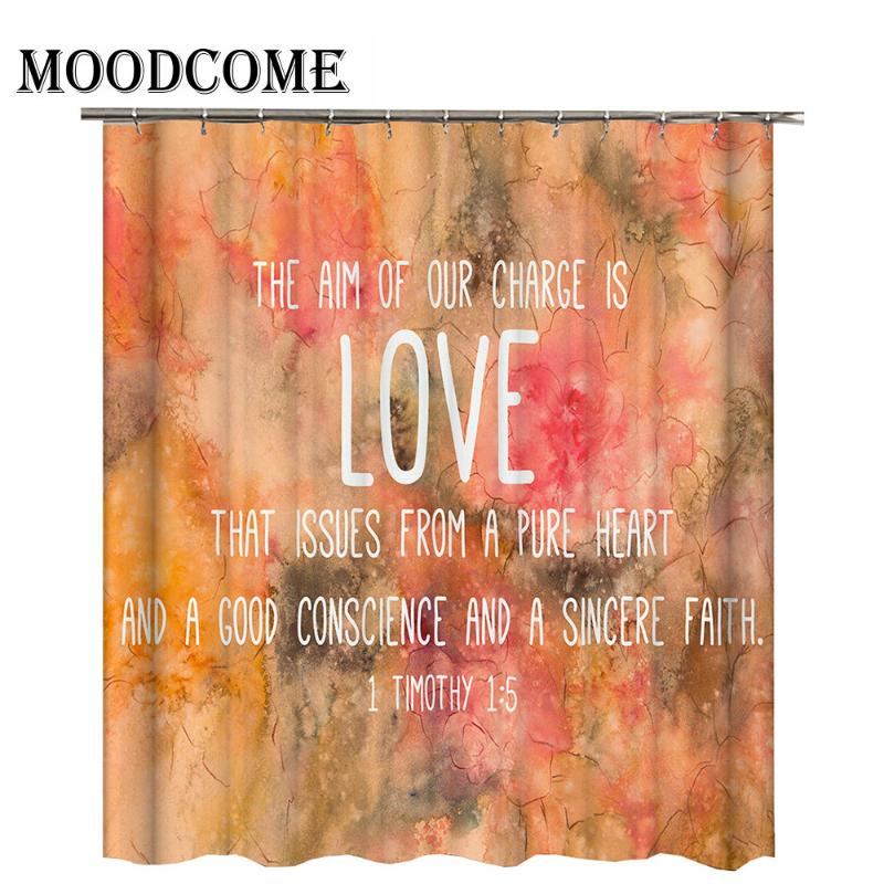

waterproof bath curtain for bathroom curtains shower new arrival hot sale encourage Word shower curtain