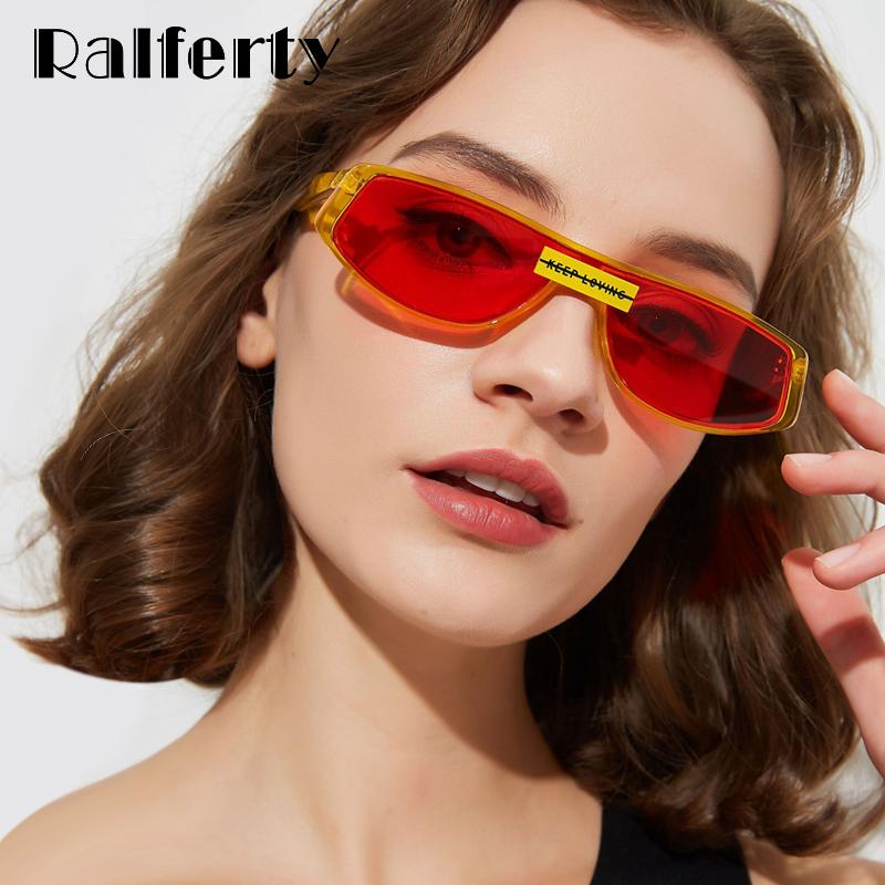 

Ralferty 2020 New Fashion Irregular Sunglasses Women High Street Designer Sun Glasses Red Colorful Goggles Summer Shades W95017