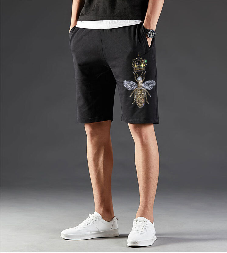 

Joggers Men Strass Short Pants Hot Fitness Drill Beach Shorts 9s94, The shown