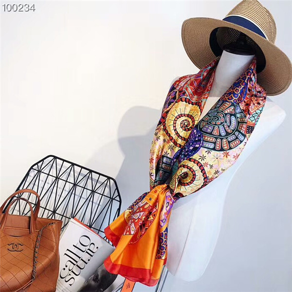 

Beautiful Fashion autumn and winter silk scarves timeless classic horse super long shawl fashion women's soft silk scarves