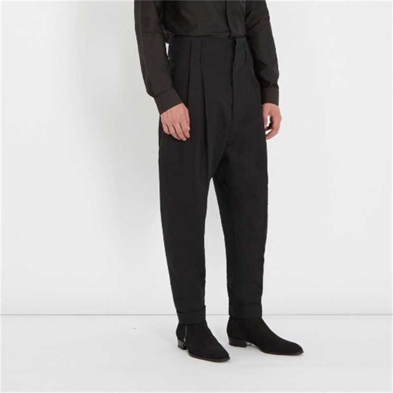 

2021 Caseiro New Casual Men with Garnish Waistline Pants. -6xl!! ML7J, Black