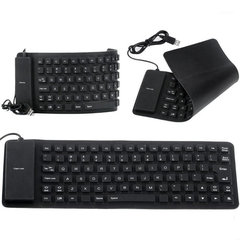 

Portable Flexible Silicone USB 2.0 keyboard 85 Keys Foldable Waterproof Dustproof USB Silent Keyboard for Laptop Notebook1