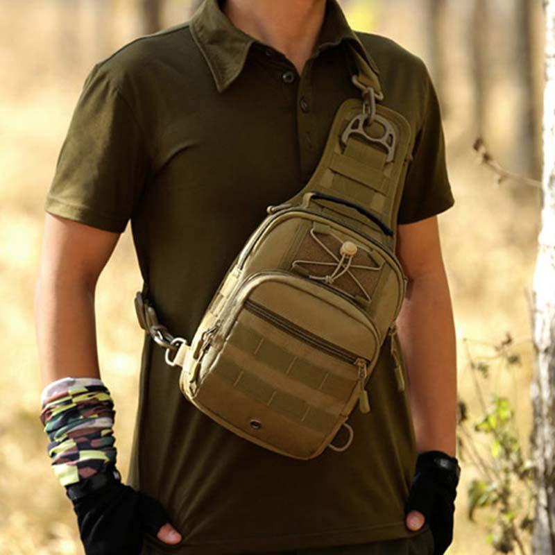 

Sport Camping Man Shoulder Bag Tactical Outdoor Crossbody Bags Hiking Sling Chest Pack Fishing Bag Heuptas, Sansha camouflage