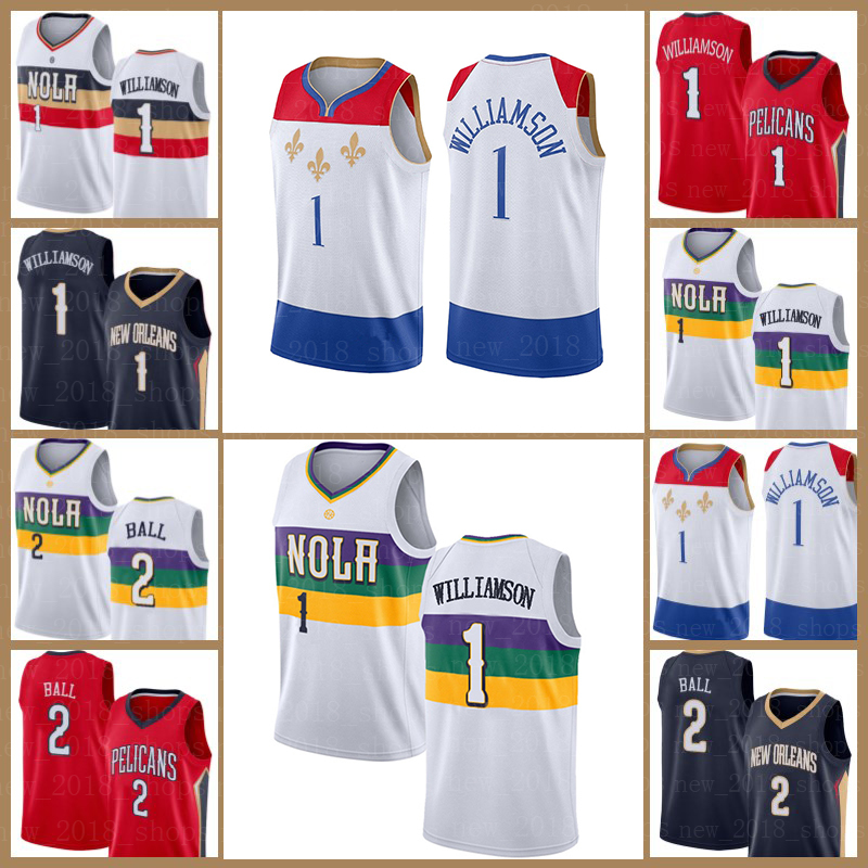 

New Jersey Orleans Jersey Pelican Zion 1 Williamson Lonzo 2 Ball Brandon 14 Ingram Miami Heats Jimmy 22 Butler Basketball Tyler 14 Herro, Black;red