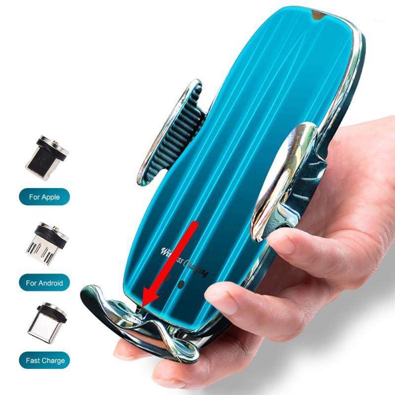 

Car Phone Holder Wireless Charger Smart Sensor Phone Holder Car Magnet Charging For All Cell Mobile Phones In Stand1, Black