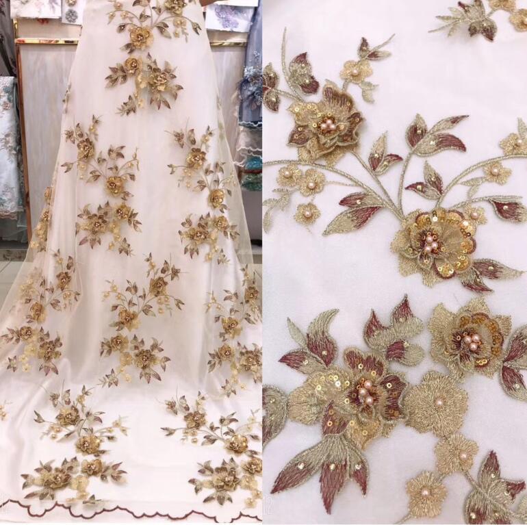 

CiCi-59.2810 fashionable sequins tulle embroidery french net lace fabric for party dress