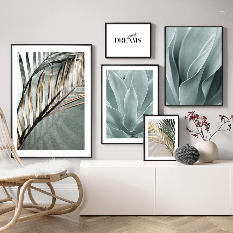 

Salon Decoration Palm Leaves Wall Art Canvas Painting Aloe Botanical Posters And Prints Wall Pictures For Living Room Home Decor1