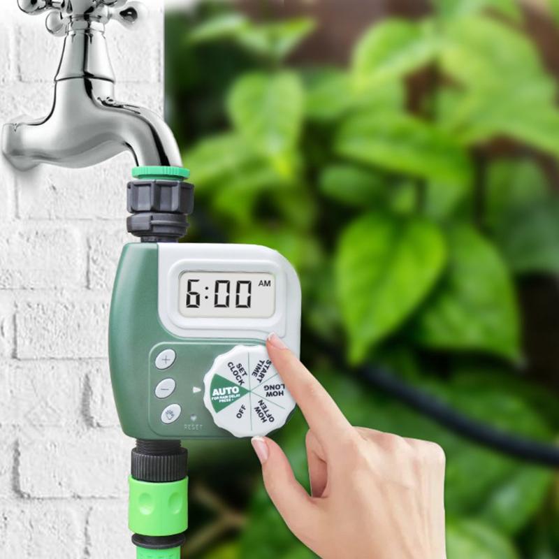 

Bonxy Automatic Watering Sprinkler System Irrigation Controller Electronic Water Tap Timer Digital Battery Operated, As pic