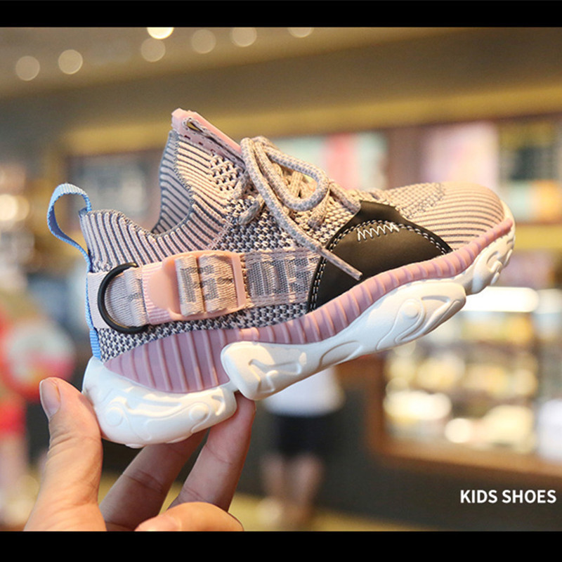 

Children's Shoes 2020 Autumn New Boys Girls Sports Shoes Soft Sole Breathable Fashion Casual Kids Sneakers Running Shoes LJ200907, Black
