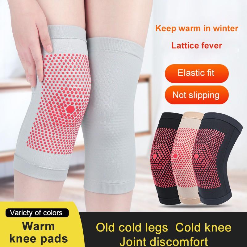 

1 Pair Warm Knee Pads Women Winter Arthritis Joint Pain Relief and Recovery Knee Massage Brace Sports Accessories, Black