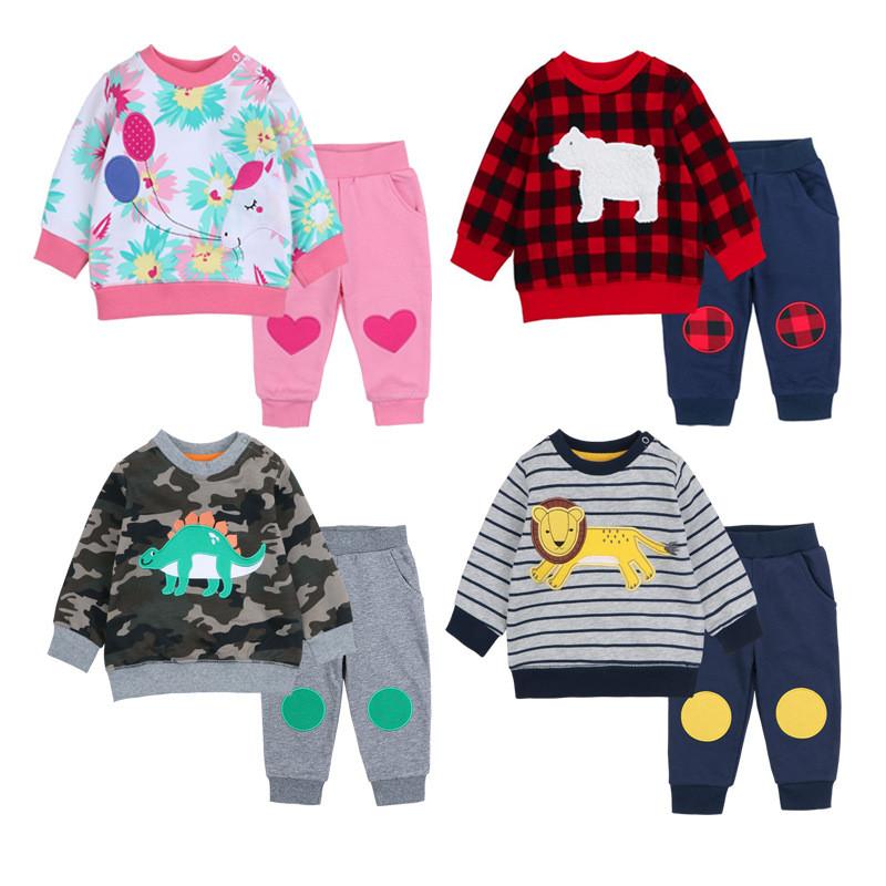

New year Girls baby clothing set pure cotton baby boy clothes newborn -3T Infant girl outfit sweatshirt +pants suits, Cs