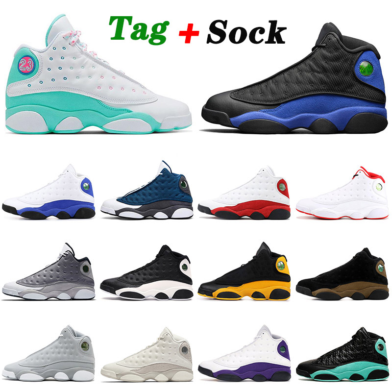 

Top Fashion Basketball Jumpman Shoes 2021 New Soar Green Flint 13 13s Chicago Court Purple mens womens Trainers, D16 black cat 36-47