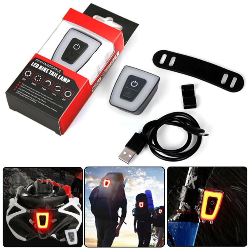 

Bike Taillight USB Chargeable Rear Light XPI5 Waterproof Safety Warming Flasher Sport Outdoor Cycling Recharge Back Tail Lights