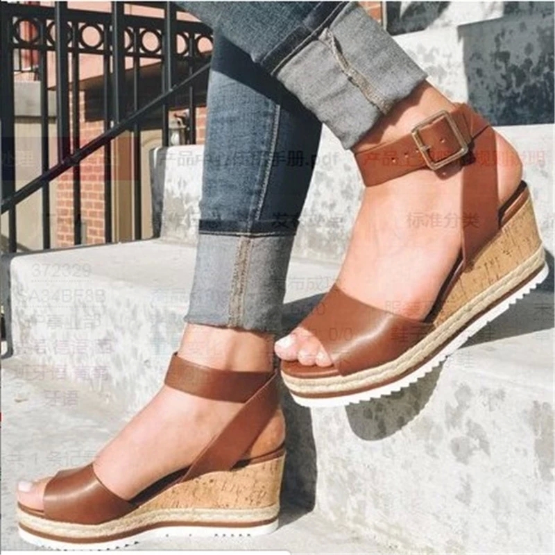 

COOTELILI Women Sandals Plus Size Wedges Shoes For Women High Heels Sandals Summer Shoes 2020 Platform Comfort #Gr9X, Black