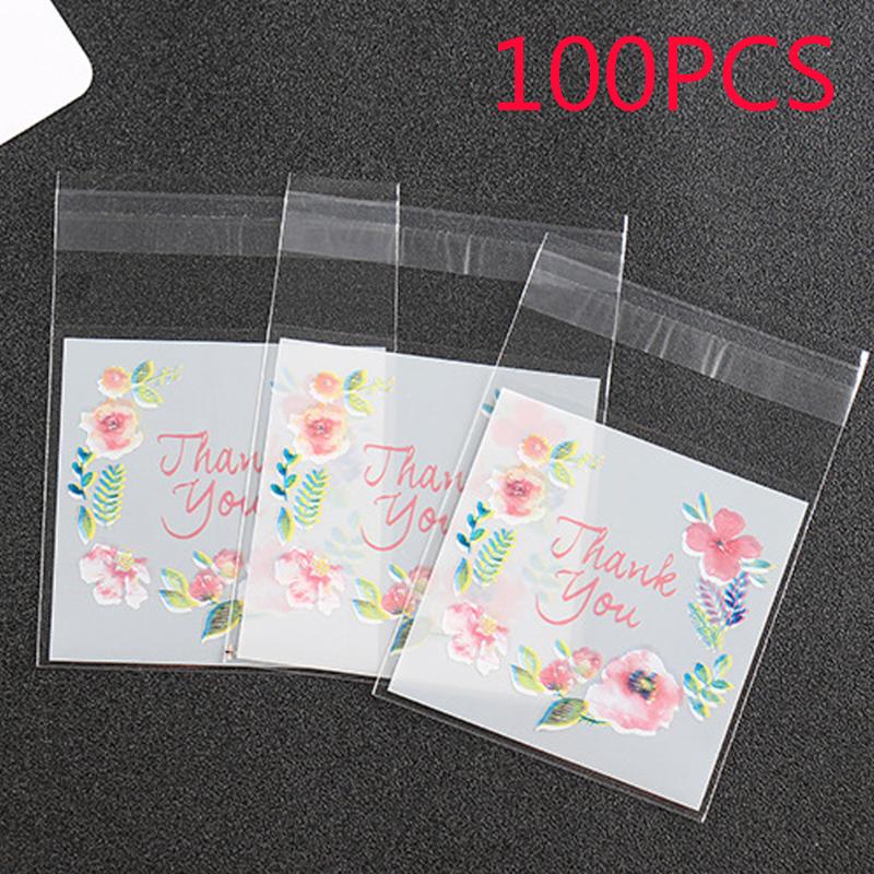

100PCS/ Candy Bag Self-Adhesive Cookie&Candy Gift Bags Wedding Birthday Party Biscuit Baking Packaging Bag Wrapping Supplies