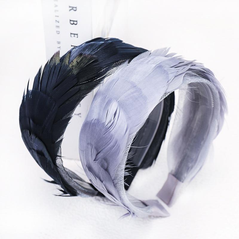 

High Quality Feathers Flower Headbands For Women Hairbands Diamond Hair Accessories Hair Bows Flower Crown Band Headband