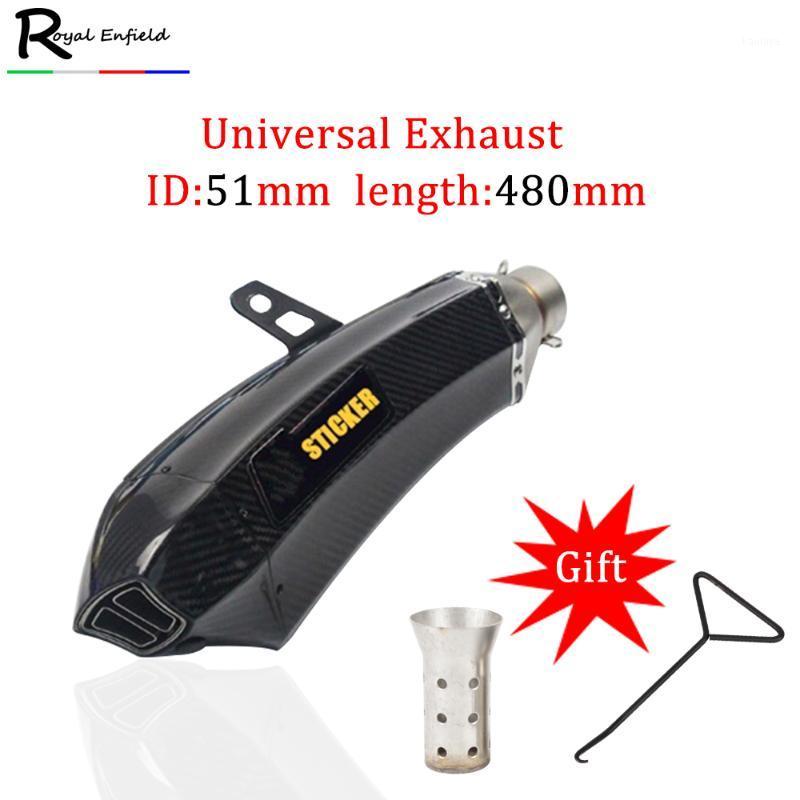 

ID 51mm length 480mm Universal Motorcycle Exhaust For TMAX 500 TMAX 530 Muffler 2 Holes Escape Connector Link Pipe Exhaust1