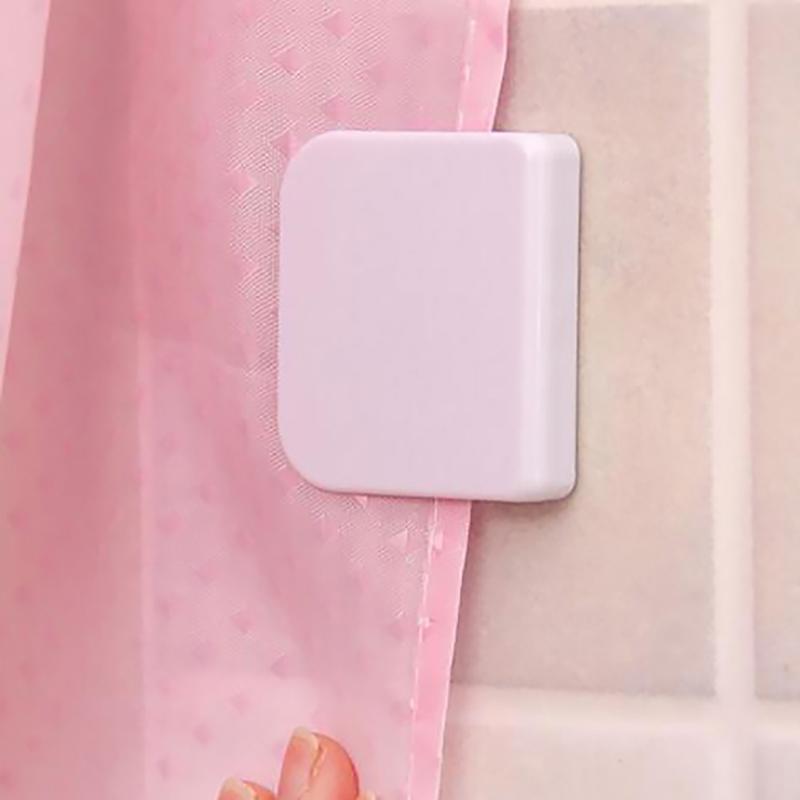 

Bathroom Shower Curtain Fixing Buckle Bonding Curtain Clip Fixing Hook Frame Without Trace Hook 2PCS/Set