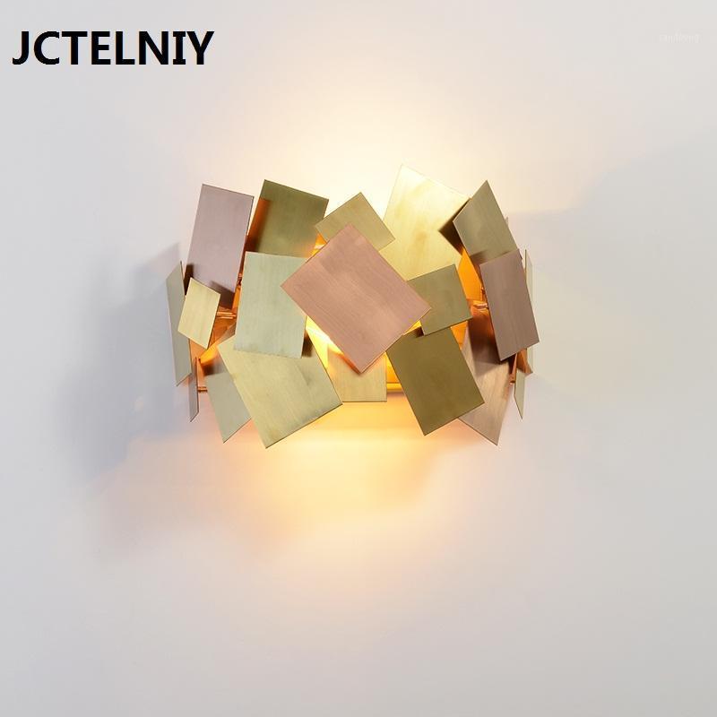 

Light luxury wall lamp modern living room lamp rotatable stainless steel gold wall bedroom fashion LED1