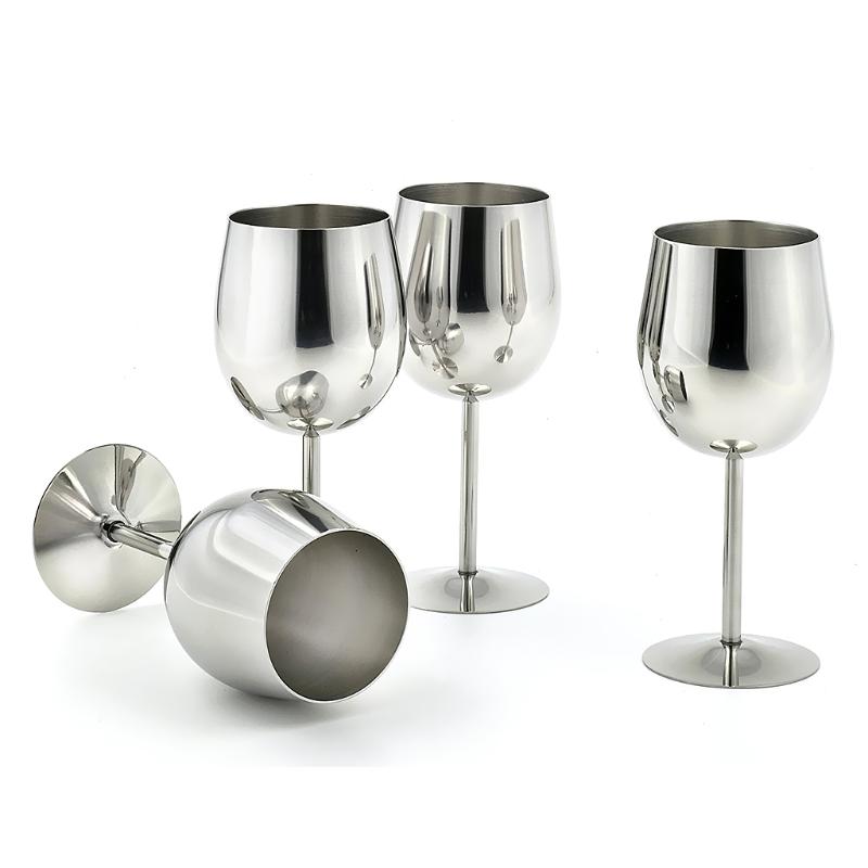 

Hot Sale 1 Pcs Stainless Steel Red Wine Glass Champagne Goblet Cup Unbreakable Drinking Mug Desk Kitchen Home Decor Gift Camping, As pic