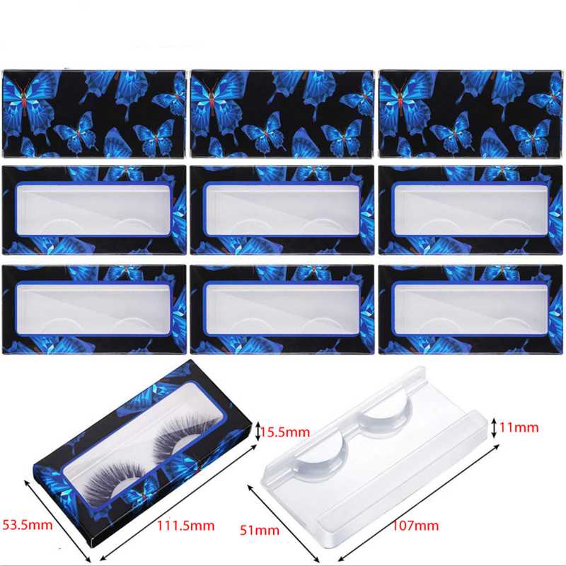 

Eyelash Packaging Box Wholesale 10Pcs 3D Mink Lashes Bulk Empty Box 25mm Mink Eyelashes Cases False Eyelashes Paper