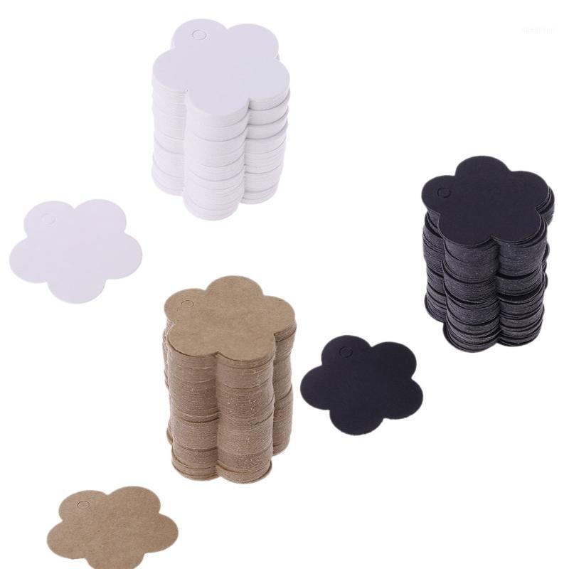 

100x Vintage Blank Kraft Paper Hang Tags Wedding Favor Label Gift Cards 3 Colors H4GD1