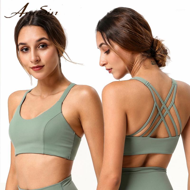 

Sexy Criss Cross Sports Bra Brassiere Sport Femme Fitness Top Comfortable Yoga Bra for Women Workout Gym Exercise 2020 New1, Blue