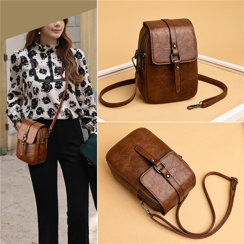 

2021 Retro Bags Women Pattern Handbag Capacity Casual Shoulder Messenger Bags Ladies PU Purse, Black