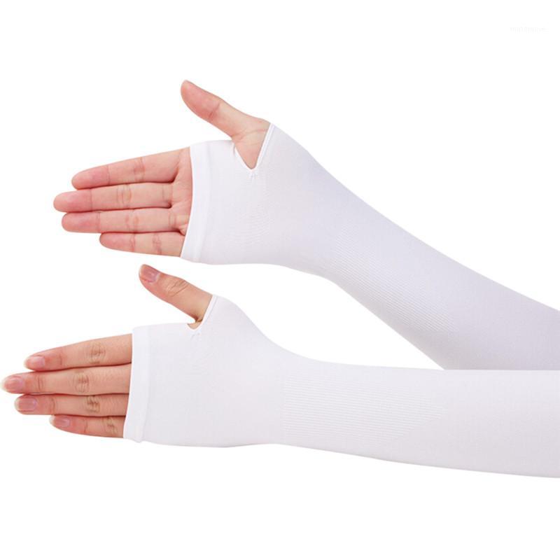 

Women Sunscreen Anti-UV Arm Warmer Half Finger Cotton Long Fingerless Gloves Cuff Sun Hand Protection Long Gloves1