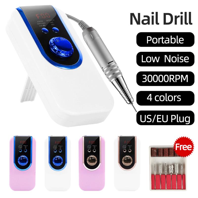 

Portable Electric Nail Drill Machine Professional 30000 RPM Manicure Pedicure Drills with Nail Drill Bits Kit