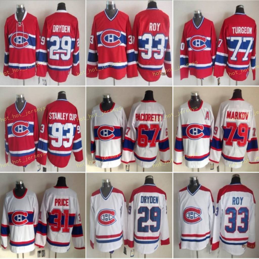 

Montreal 33 Patrick Roy Jerseys Canadiens 67 Max Pacioretty 31 Carey Price 29 Ken Dryden 77 Pierre Turgeon 93 Stanley Cup Vintage Classic, Black;red
