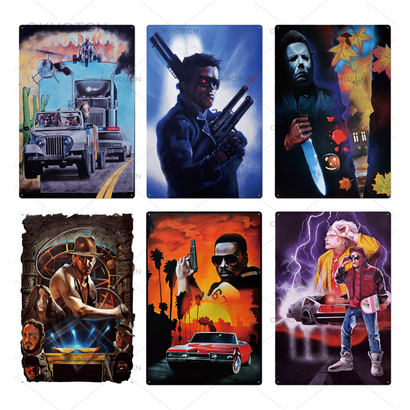 

2021 Classic Movie Nostalgia Metal Poster Metal Sign Tin Sign Plaque Metal Vintage Wall Decor for Bar Pub Club Scarf Man Cave Room Signs