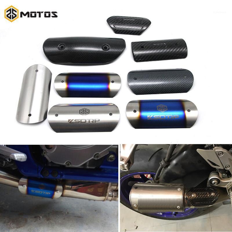 

ZS MOTOS Motorcycle Exhaust Middle Mid Link Connecting Pipe Protector Heat Shield Cover Stainless Steel For TMAX530 CB4001