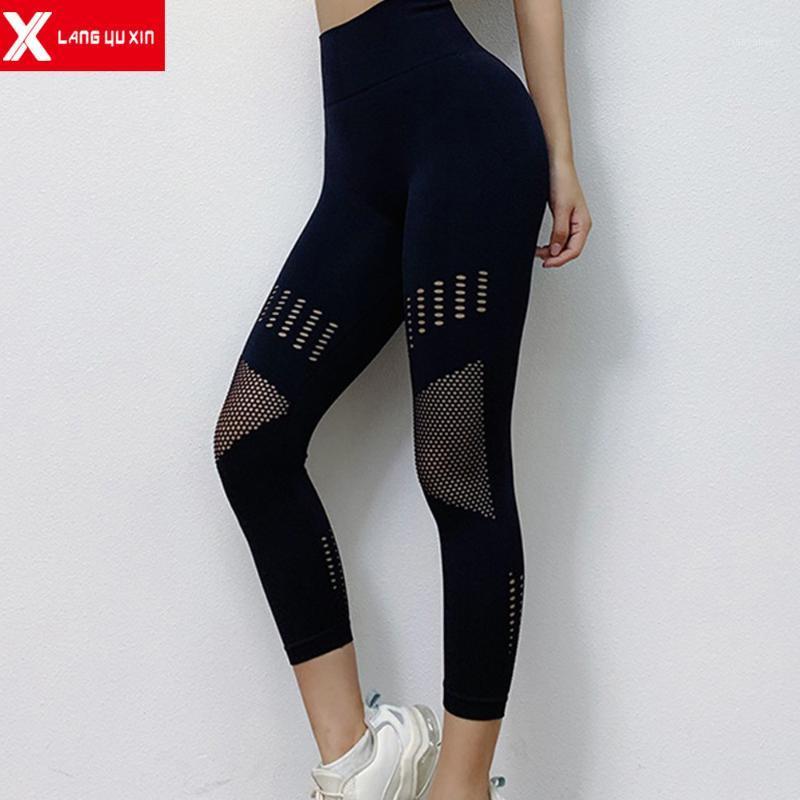 

New Women's Walk Go Flex High Waist Crop Tight Mid Calf Legging Hole Solid Color Leggings Tightening Sports Casual Yoga Pants1, Red