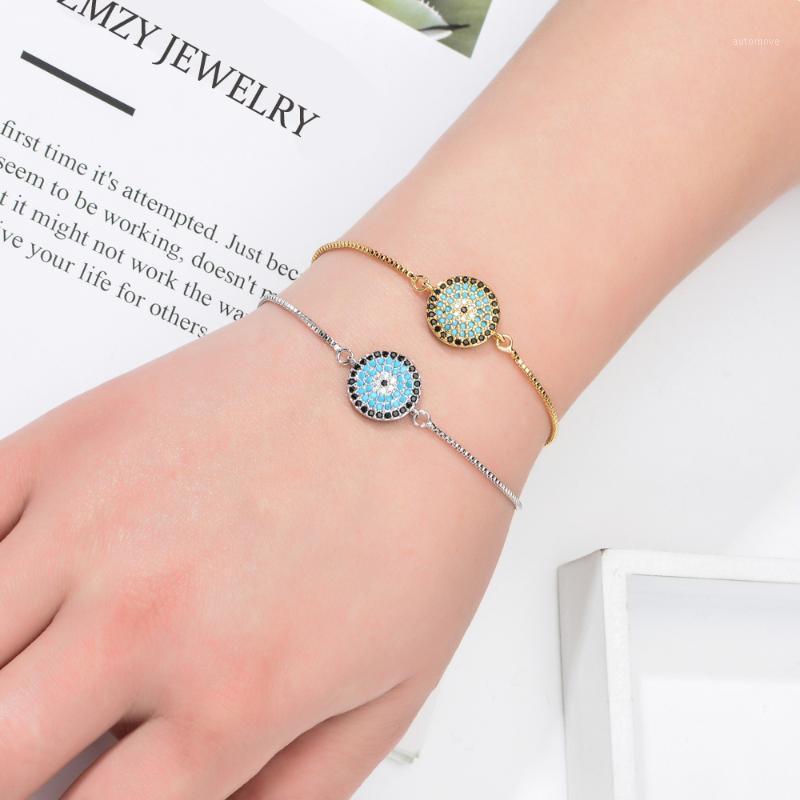 

ZMZY New Simple Chain Adjustable Charm Bracelet Bracelets For Women CZ Circle Crystal Bracelet Fashion Jewelry Gift1