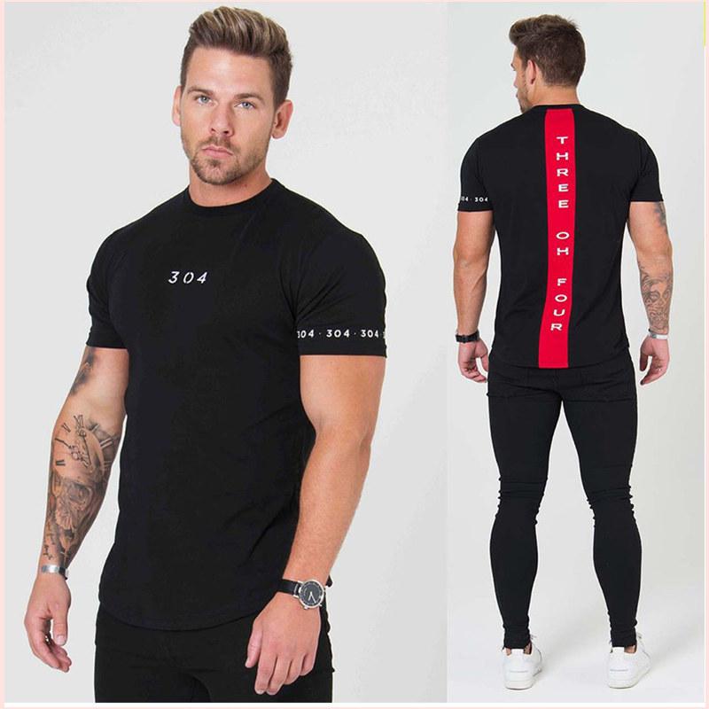 

Men's T-Shirts Sports Tops Gym Men Fitness Running T Shirt Bodybuilding Work Out Male Short Sleeve Slim Summer Casual Cotton Clothing, White;black
