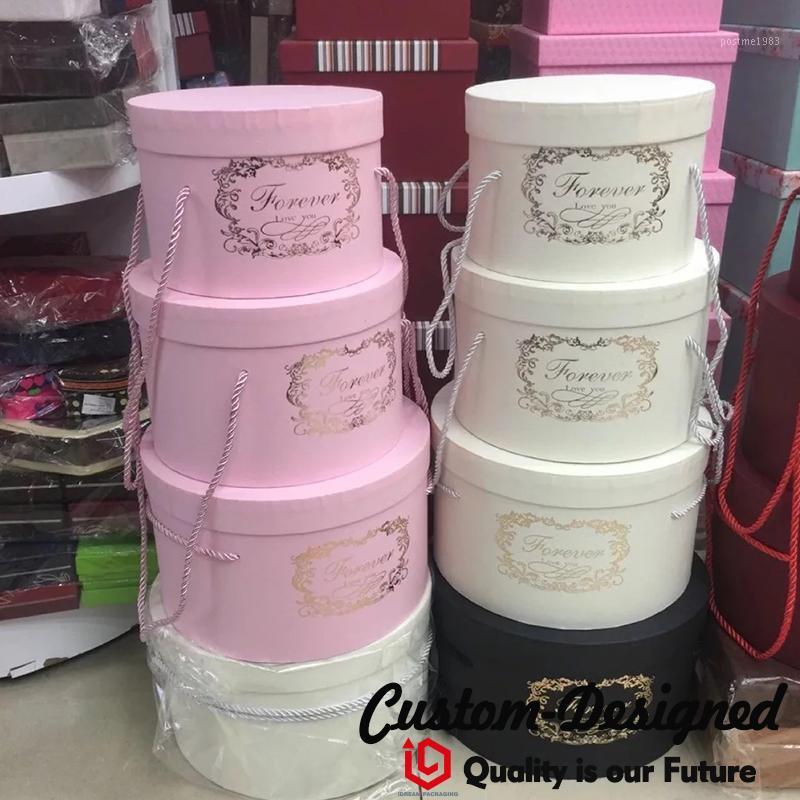 

Elegant handmade round flower box cardboard boxes for flowers with high quality1