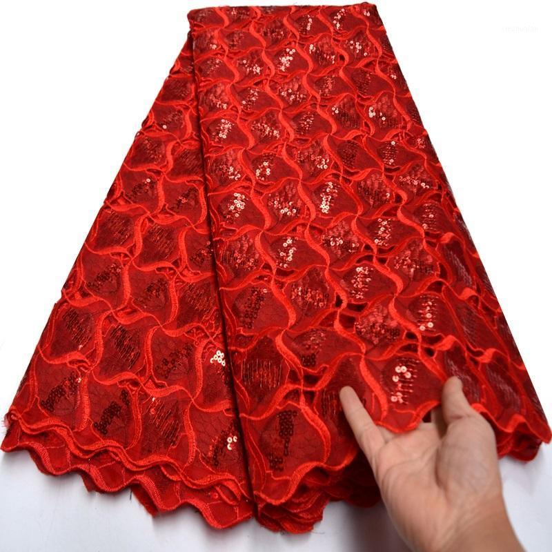 

FOLASADE Hot Sale french lace with sequins 5yards/lot african organza lace fabric 2020 high quality african tulle fabric1