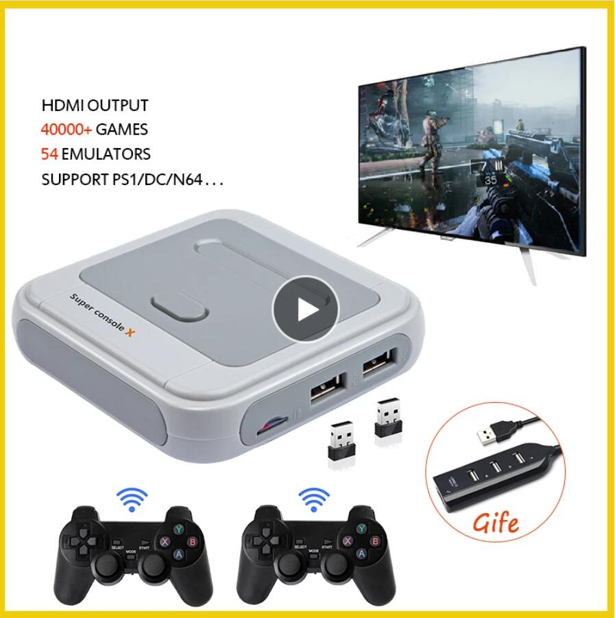 

Retro Mini TV/ Video Game Console For PS1/N64/DC with 50 Emulators with 41000 Games Support HDMI Out With Wireless Gamepad