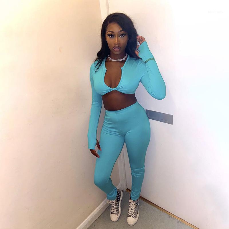 

2020 Cross Sexy Crop Top Solid Color Hot Sale Push Up Women Sport Suit Two Pieces Soft Fitness Jogging Suits1, 02