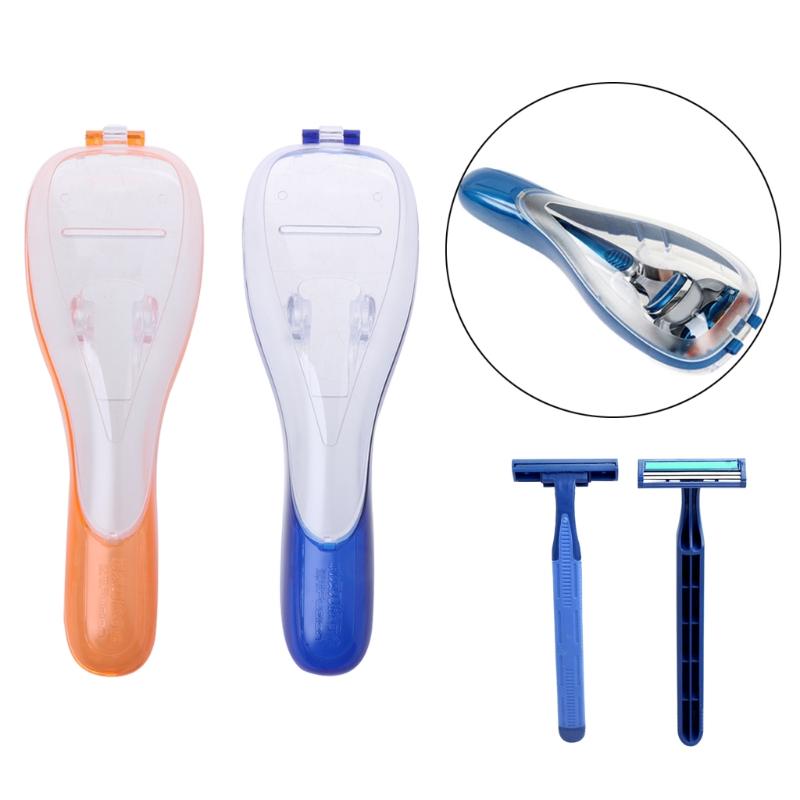 

1PC Portable Travel Men's Razor Case Plastic Razor Blades Storage Box Shaving Machine Container Holder Shaver Box