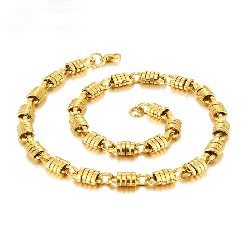

316L Silver Gold Color chain Stainless Steel For Mens Jewelry Handmade Necklaces 9mm Men Link Curb Necklace Gift Jewelry
