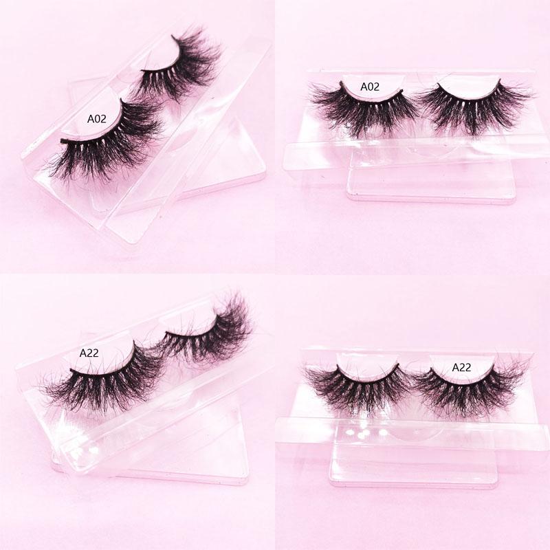 

22-25mm fluffy mink eyelashes 3D extra long mink hair eyelashes 3D lashes false Lashes Real Siberian vendor