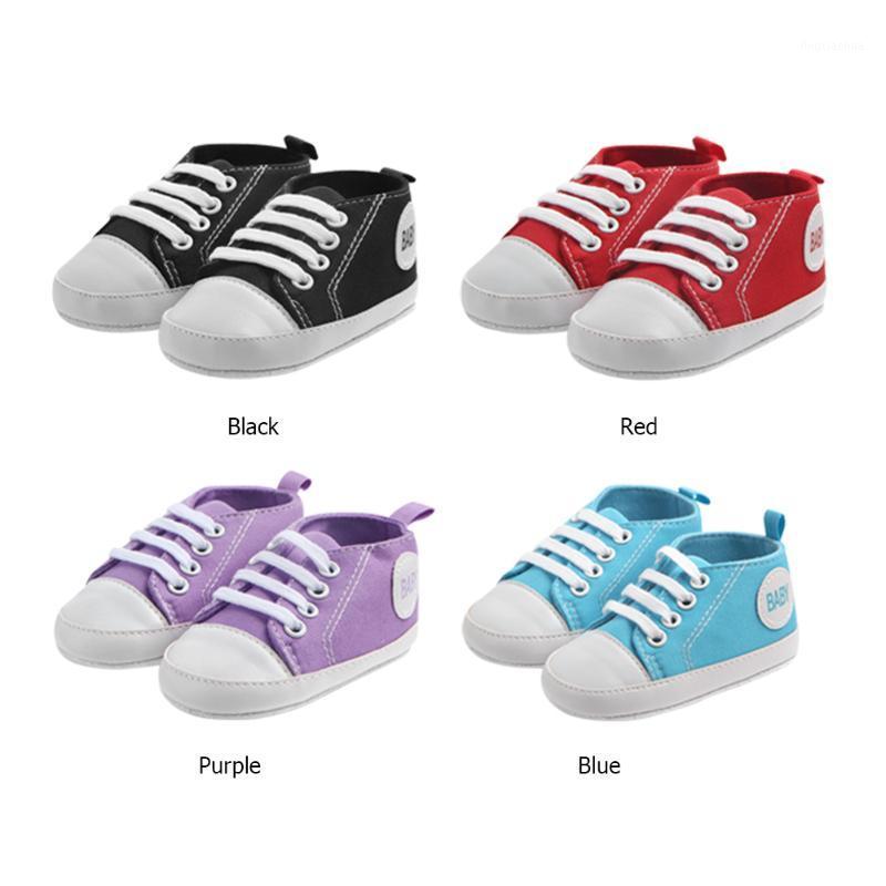 

Canvas Shoes Newborn Baby Anti-slip Soft Sole First Walkers Sports Sneakers1, Black