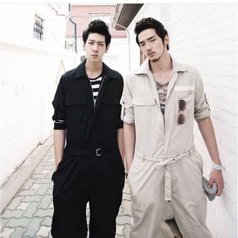 

2021 New Big-sized Street Overalls Dance Hydroelectric Show Steam Repair Long-glove Work Clothes Pants TTMK, Blue.