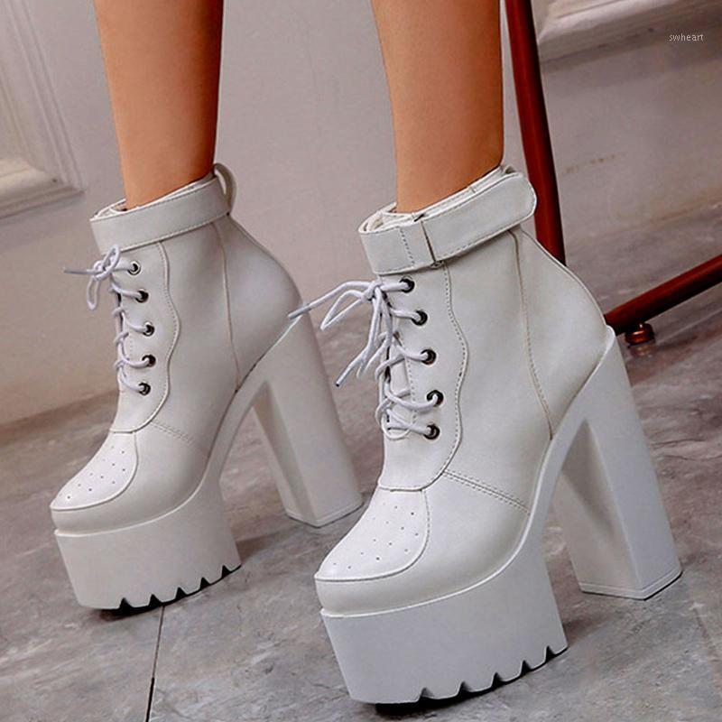 

Brand New Extreme Square High Heels Ankle Boot Winter Woman Shoes Motorcycles Boots1, Black