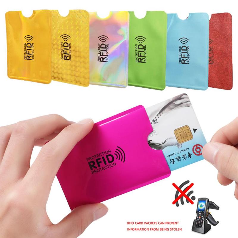 

10Pcs Portable Anti-magnetic RFID Credit Bank ID Card Sleeve Protective Case