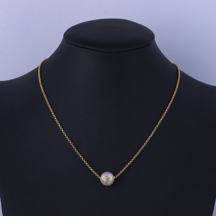 

Real Gold Plated Pearl Pendant necklace Fashion Letter Hot Sale brand necklace, Silver