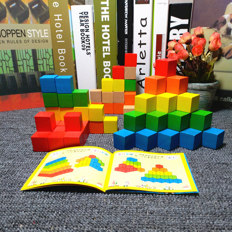 

Solid geometry model of square block building blocks