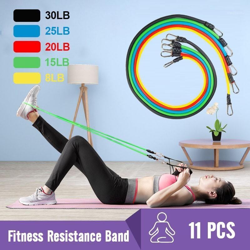 

Yoga Pull Rope 11 PCS/LOT Fitness Exercises Resistance Bands Latex Tubes Pedal Excerciser Body Training Workout Women Yoga Belts1, Red